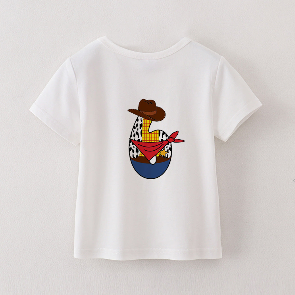 (Pre Order)Boys' Cotton Cartoon Print Birthday Letter Number T-Shirt