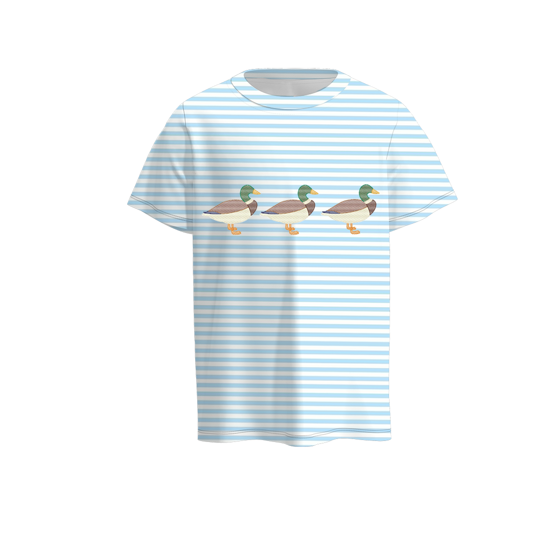 (Pre Order)Boys Blue Stripe Embroidery T-shirt