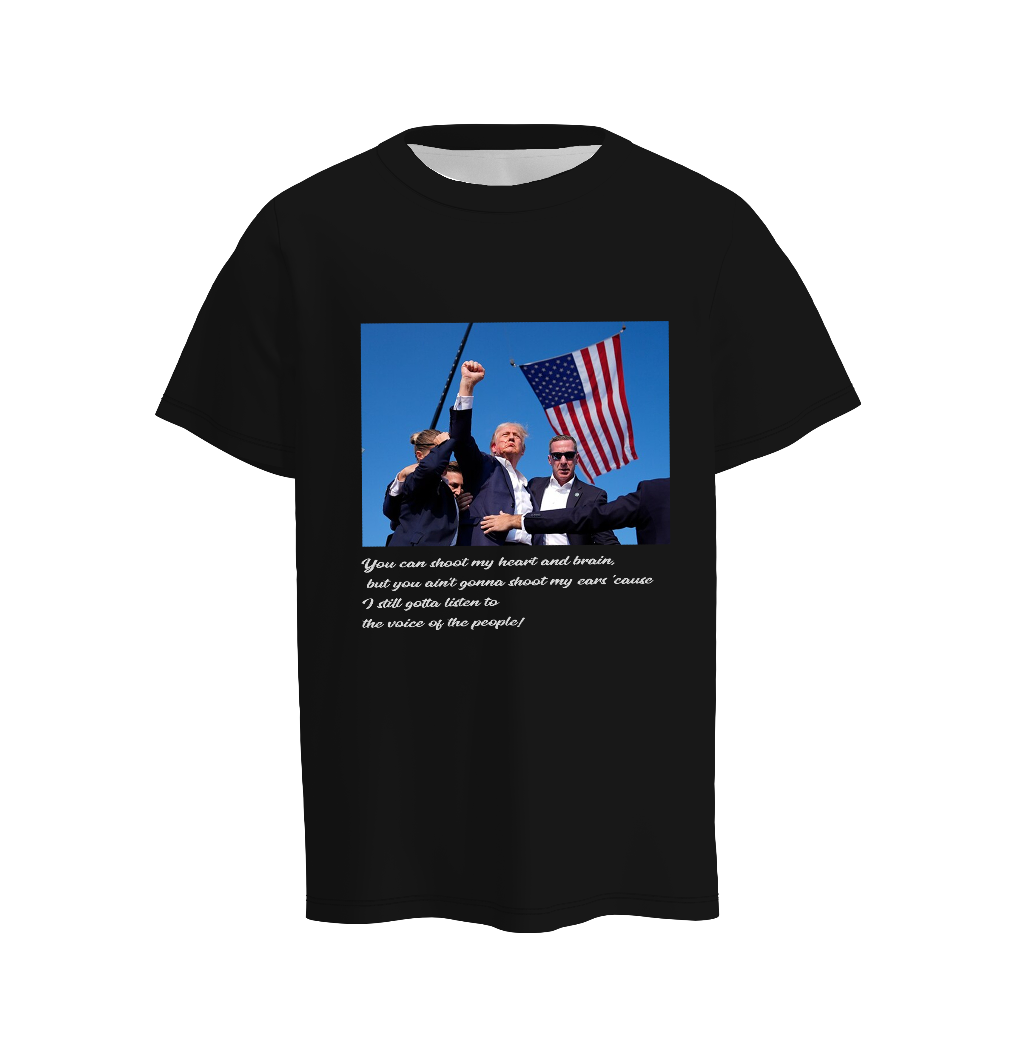 (Pre Order)Trump Rally Shooter Black T-shirt