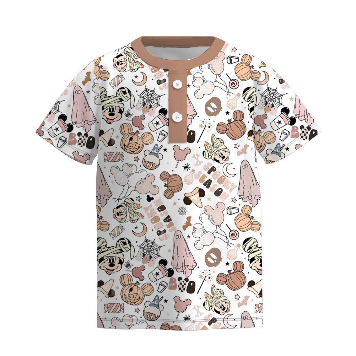 (Pre Order)Boys Halloween Cartoon Print T-shirt