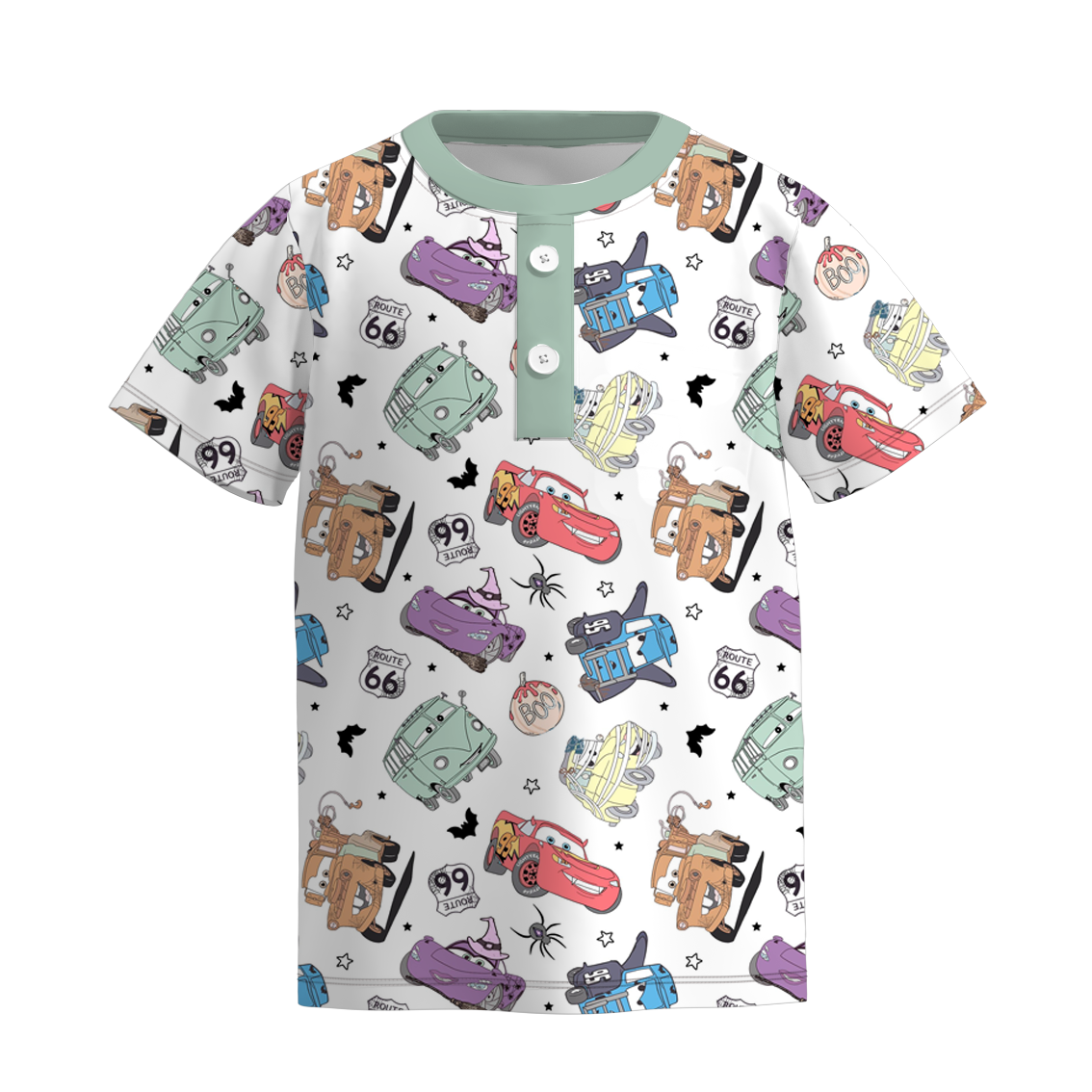 (Pre Order)Boys Halloween Cartoon Print T-shirt