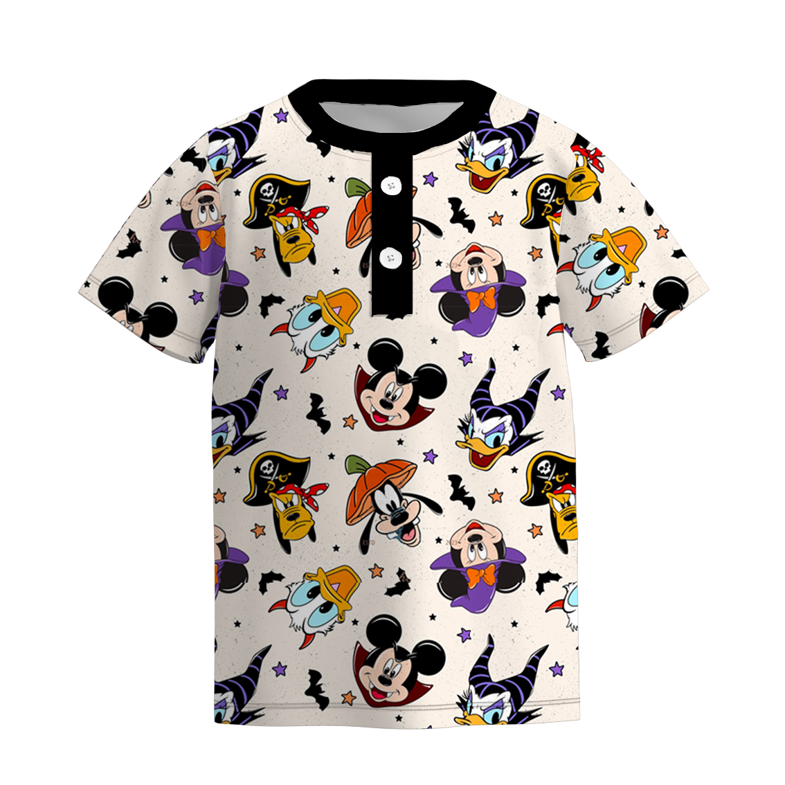 (Pre Order)Boys Halloween Cartoon Print T-shirt