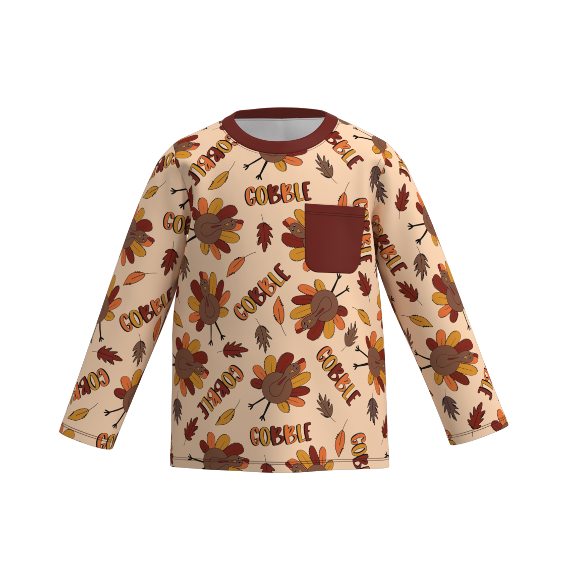 (Pre Order)Boys Thanksgiving Print Top