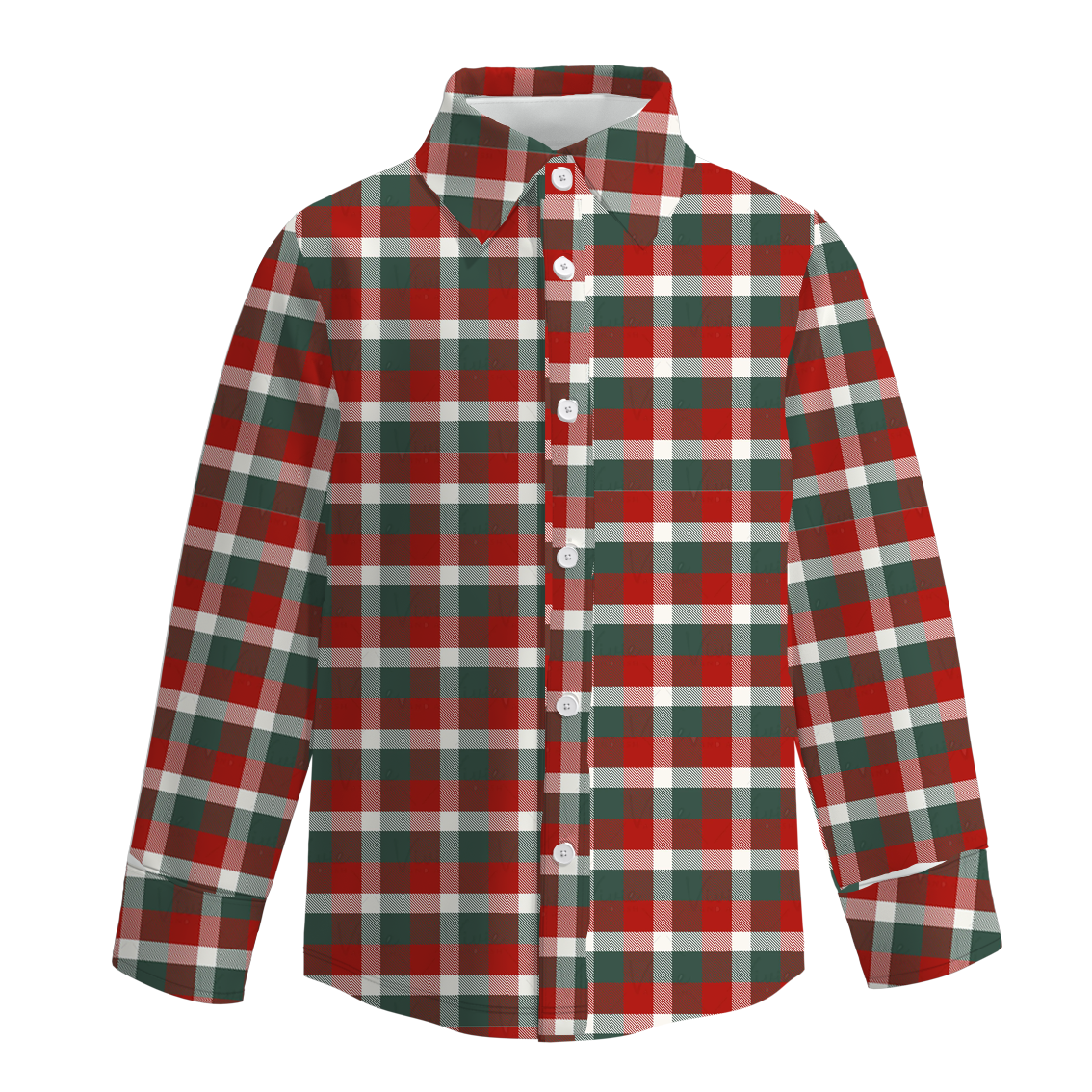 (Pre Order)Boys Christmas Print Four-way Stretch Shirt