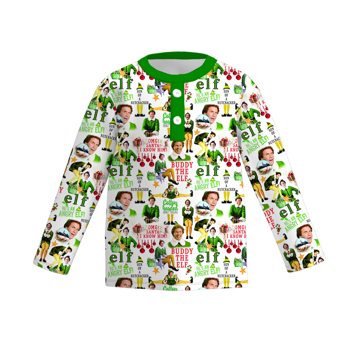 (Pre Order)Boys Christmas Print Milk Silk Top