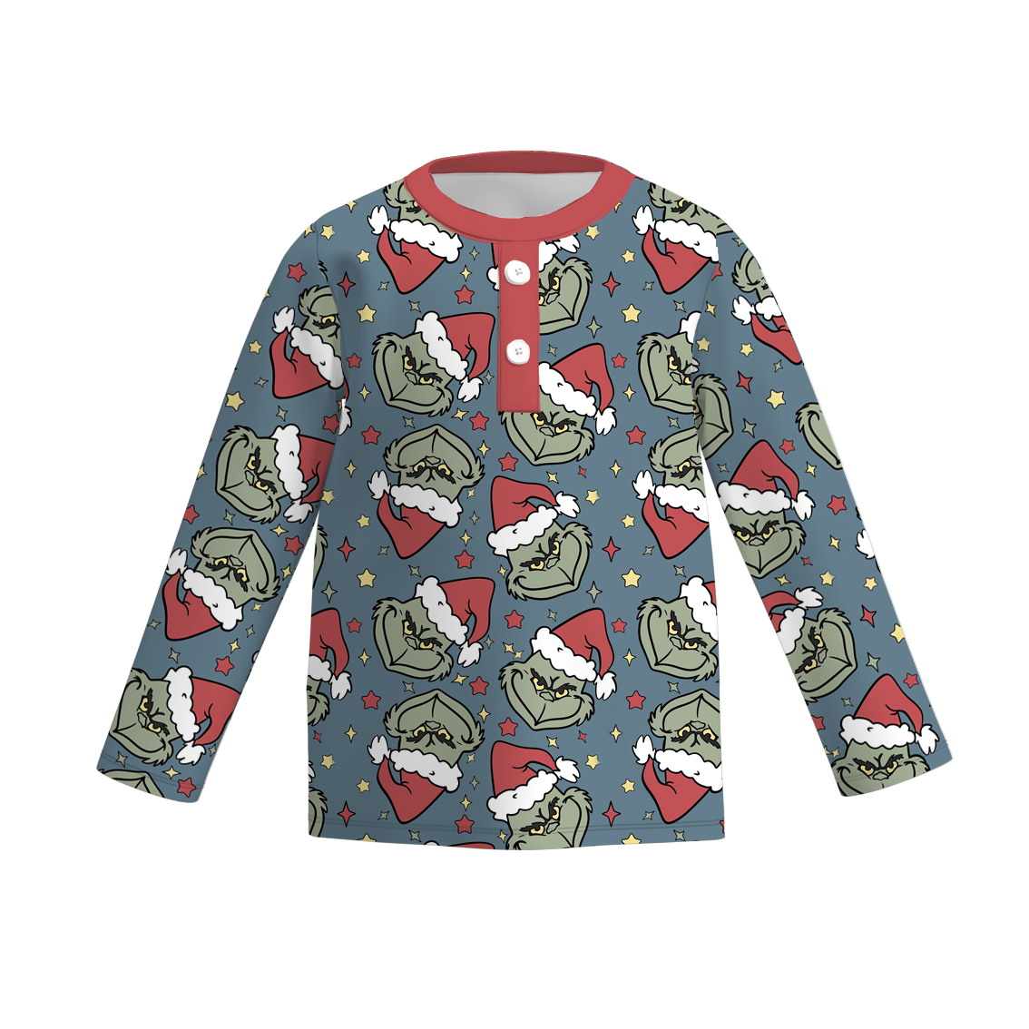 (Pre Order)Boys Christmas Print Milk Silk Top