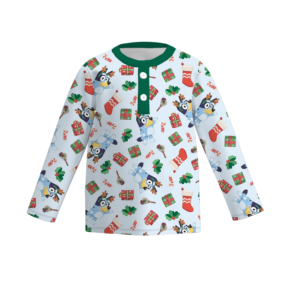 (Pre Order)Boys Christmas Print Milk Silk Top