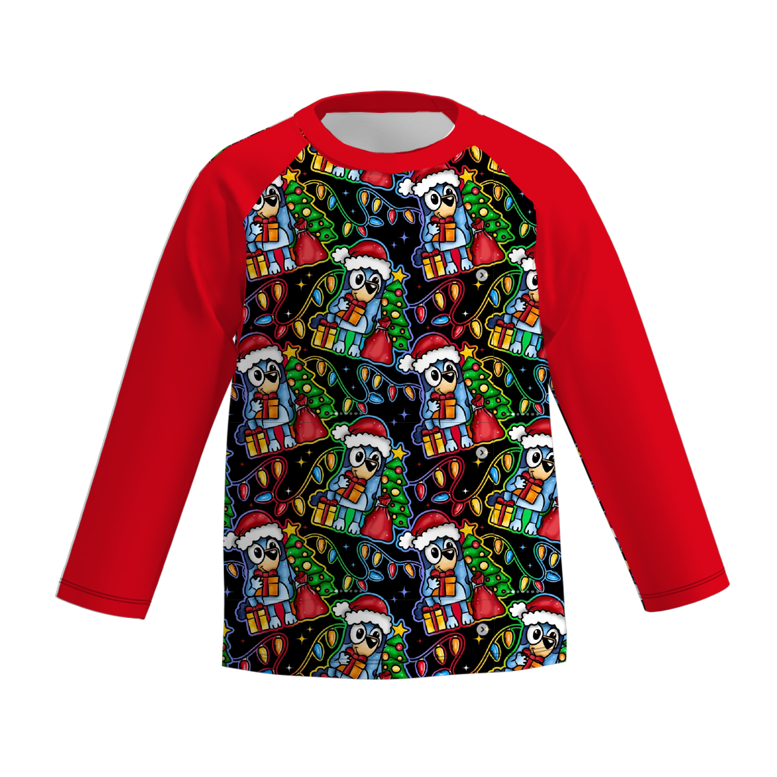 (Pre Order)Boys Christmas Cartoon Print Top
