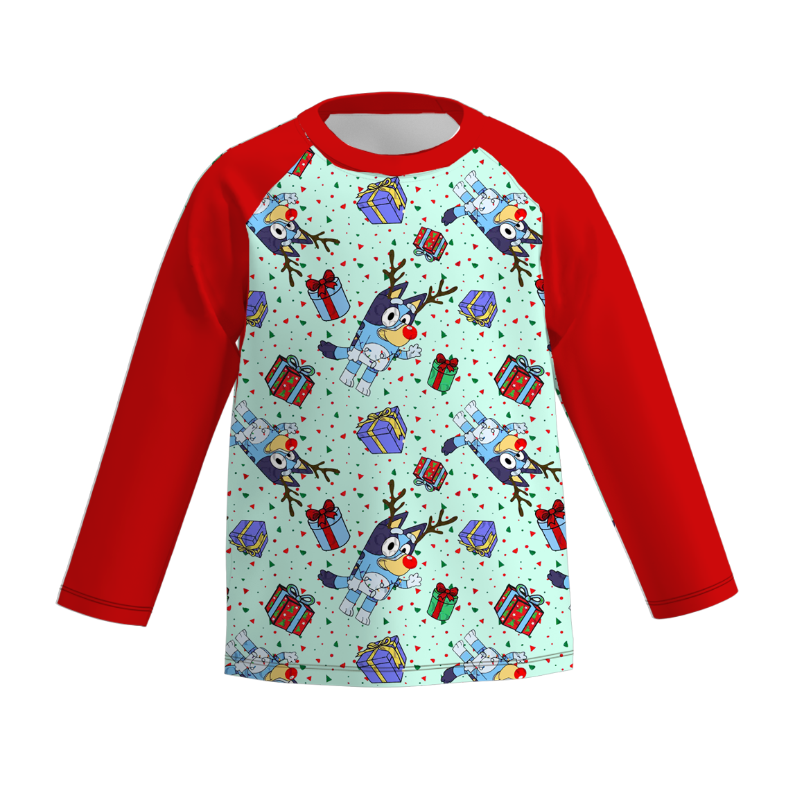(Pre Order)Boys Christmas Cartoon Print Top