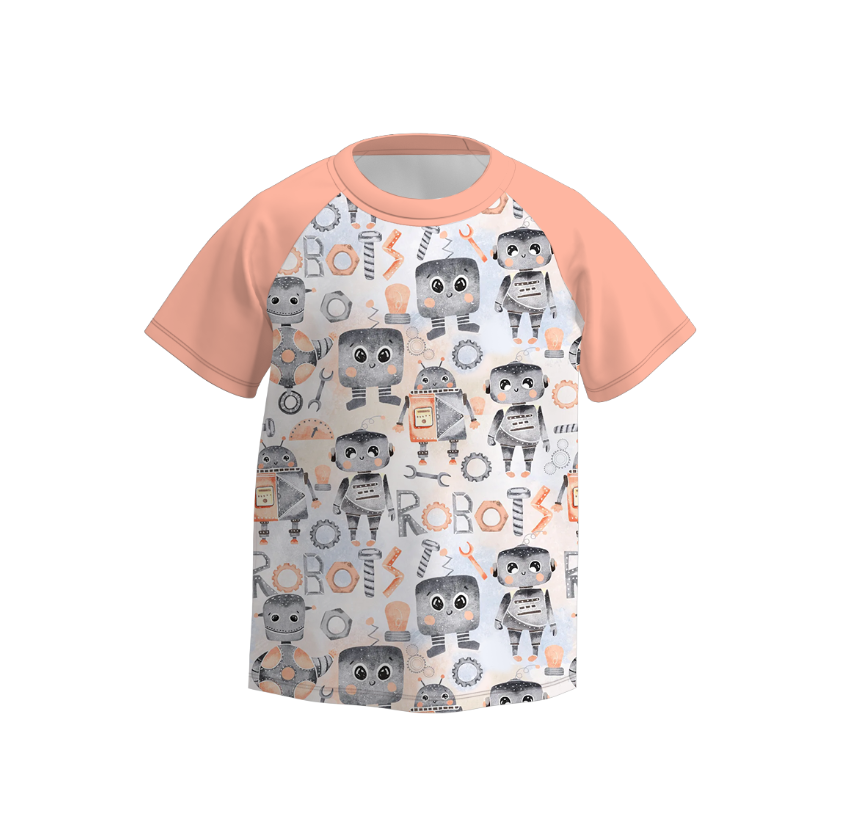 (Pre Order)Boys Fall Robot Print Top