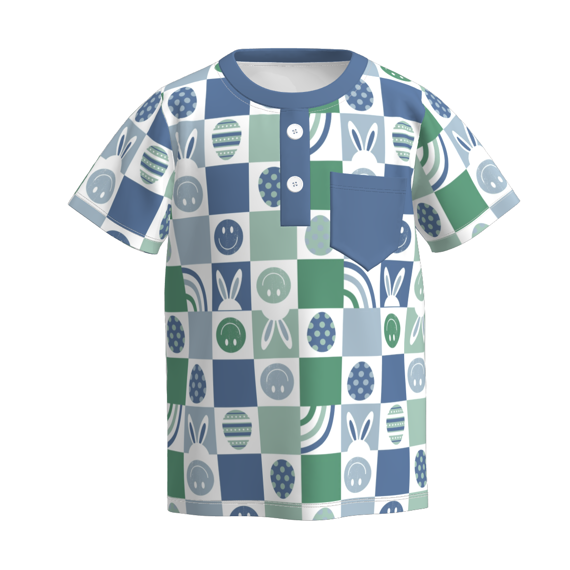 (Pre Order)Boys Easter Bunny Print Top