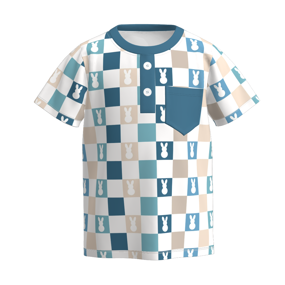 (Pre Order)Boys Easter Bunny Print Top