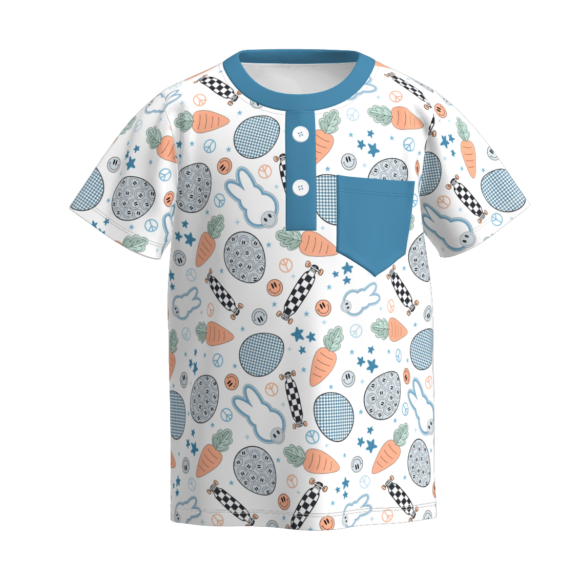 (Pre Order)Boys Easter Bunny Print Top