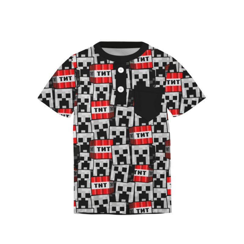 (Pre Order)Boys Game Character Print Top