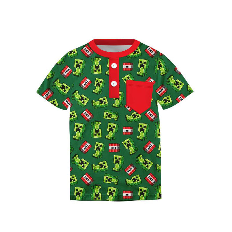 (Pre Order)Boys Game Character Print Top