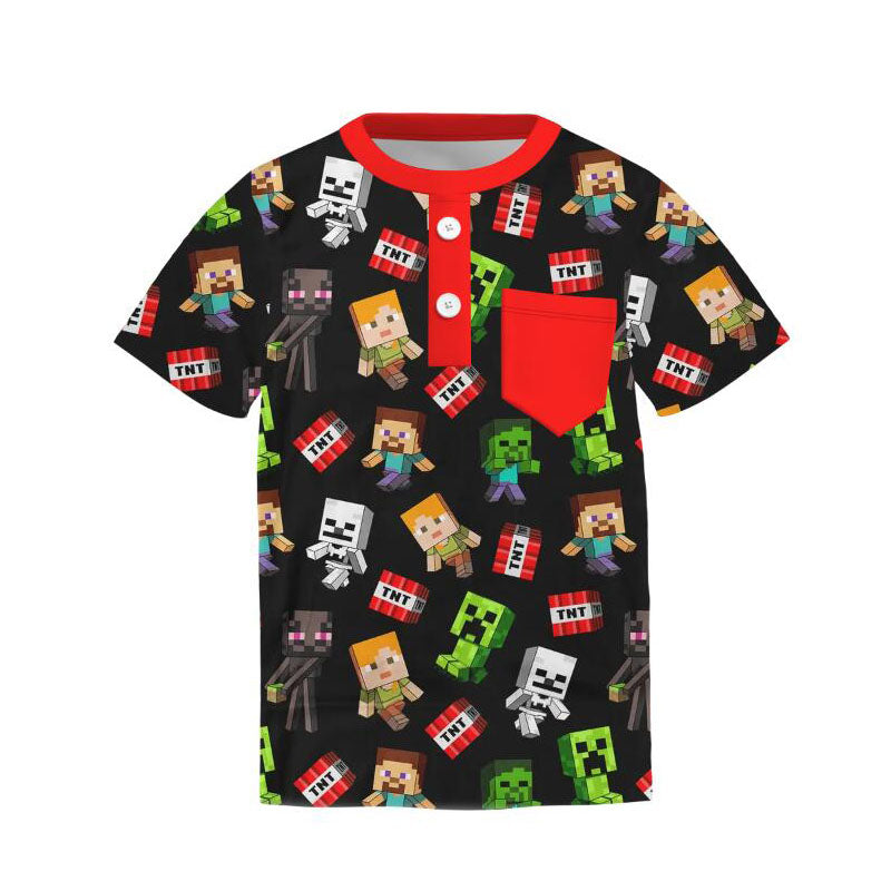 (Pre Order)Boys Game Character Print Top