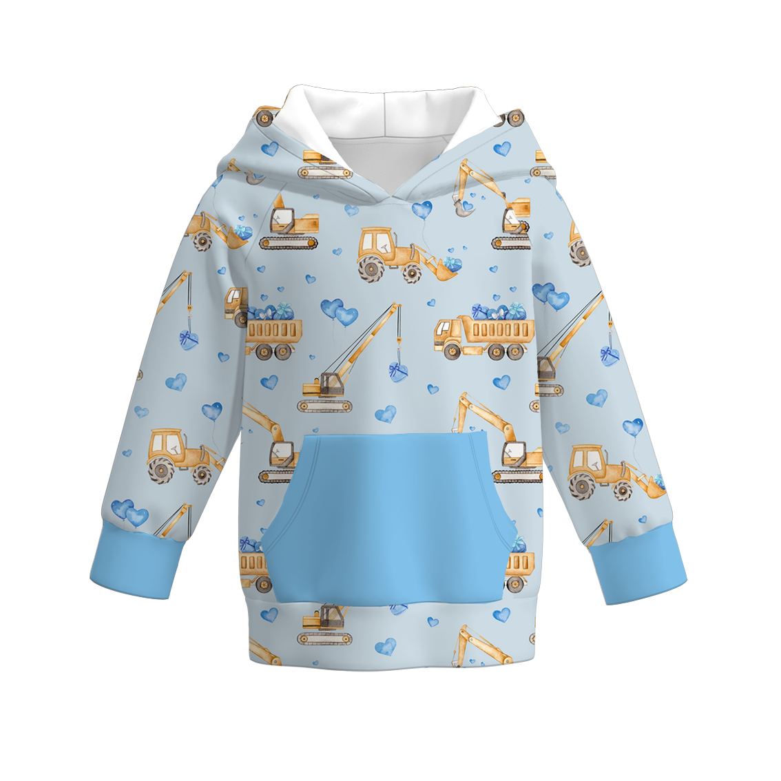 (Pre Order)Boys and Girls Valentine's Day Cute Cartoon Print Hoodie