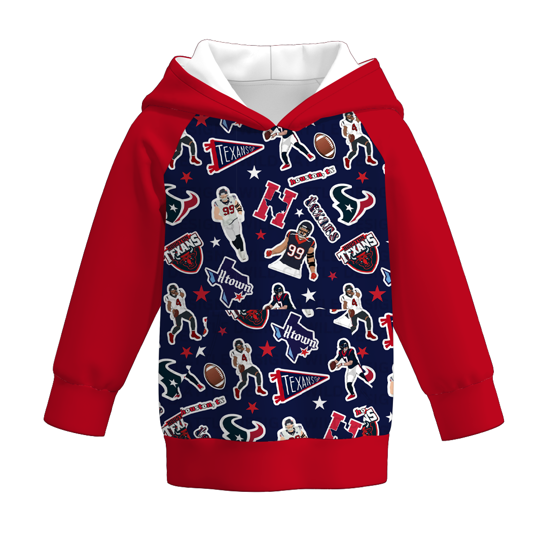 (Pre Order)Boys Football Print Hoodie
