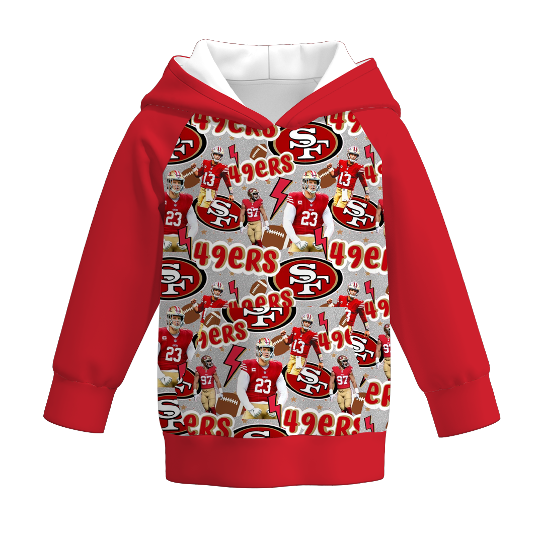 (Pre Order)Boys Football Print Hoodie