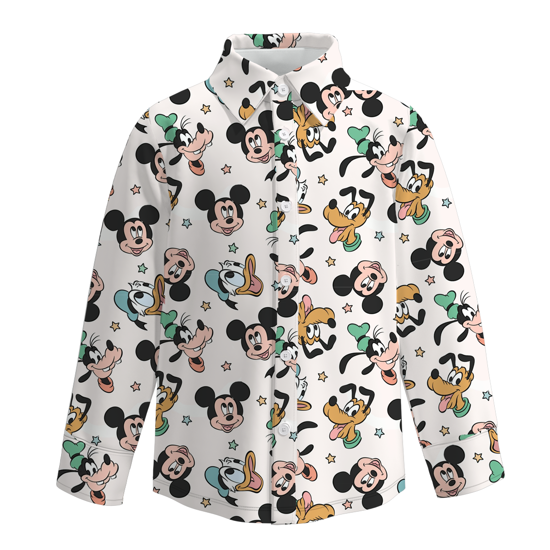 (Pre Order)Boys St.Patrick's Day Shamrock Print Four-way Stretch Shirt