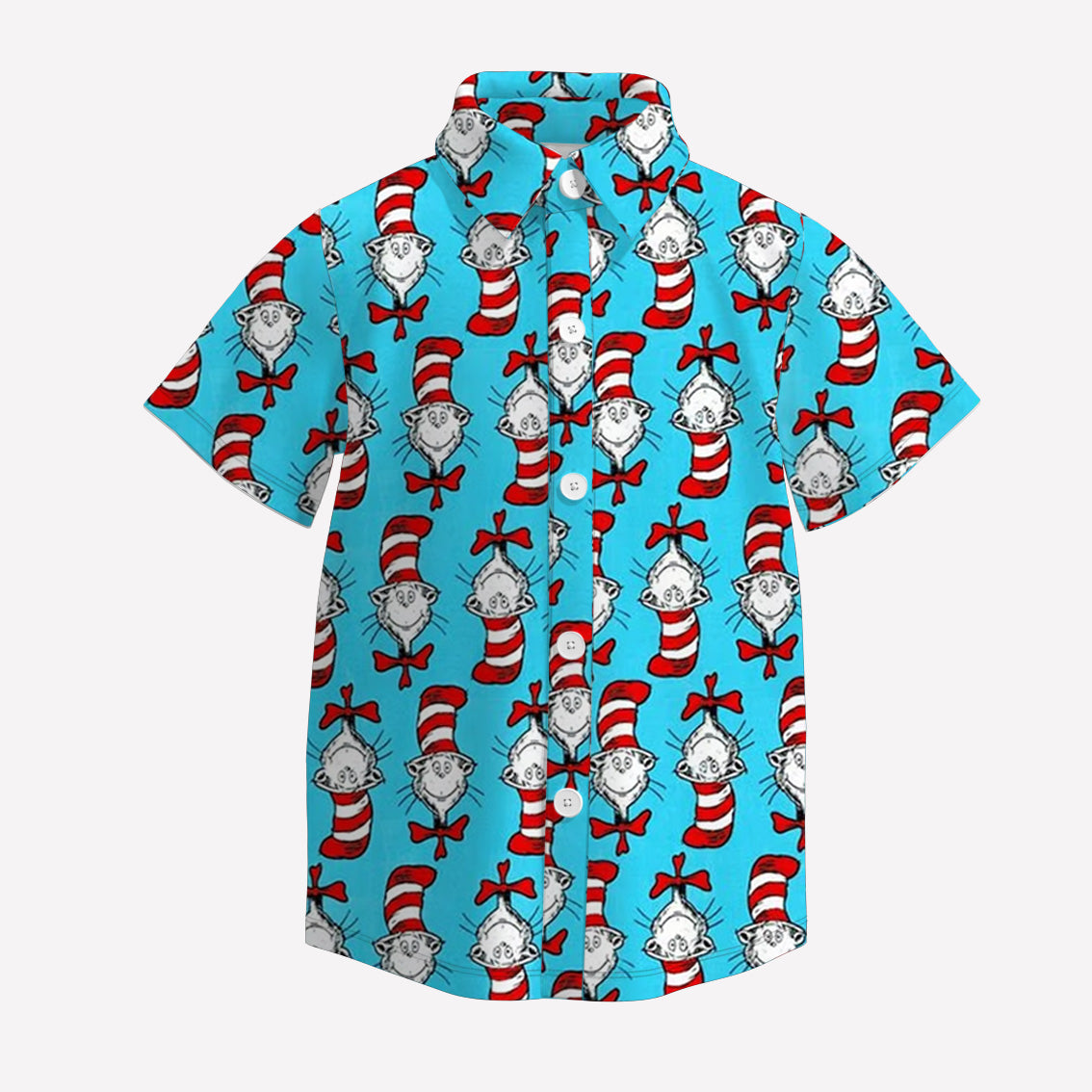(Pre Order)Boys Spring and Summer DR SEUSS Print Four-way Stretch Shirt