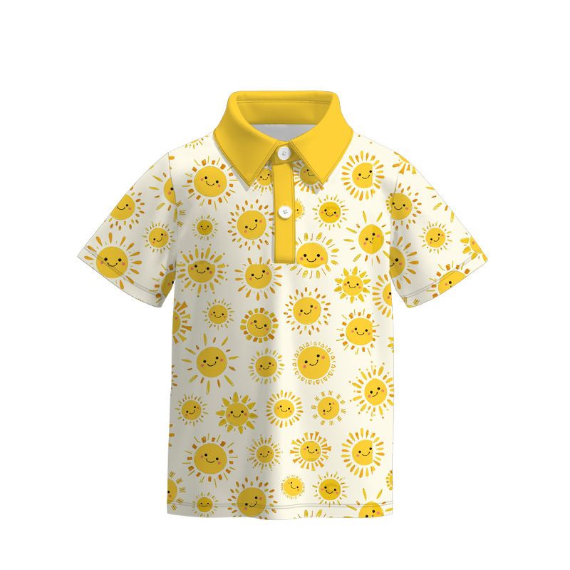 (Pre Order)Boys Summer Seaside Print Top