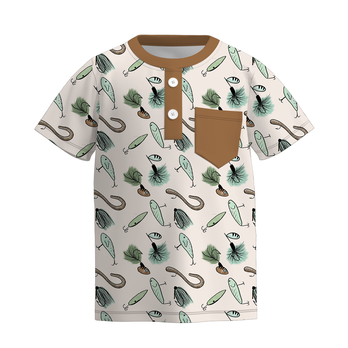 (Pre Order)Boys Summer Seaside Print Top