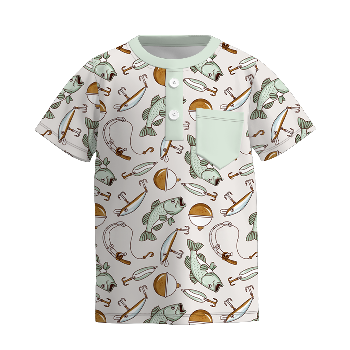 (Pre Order)Boys Summer Seaside Print Top