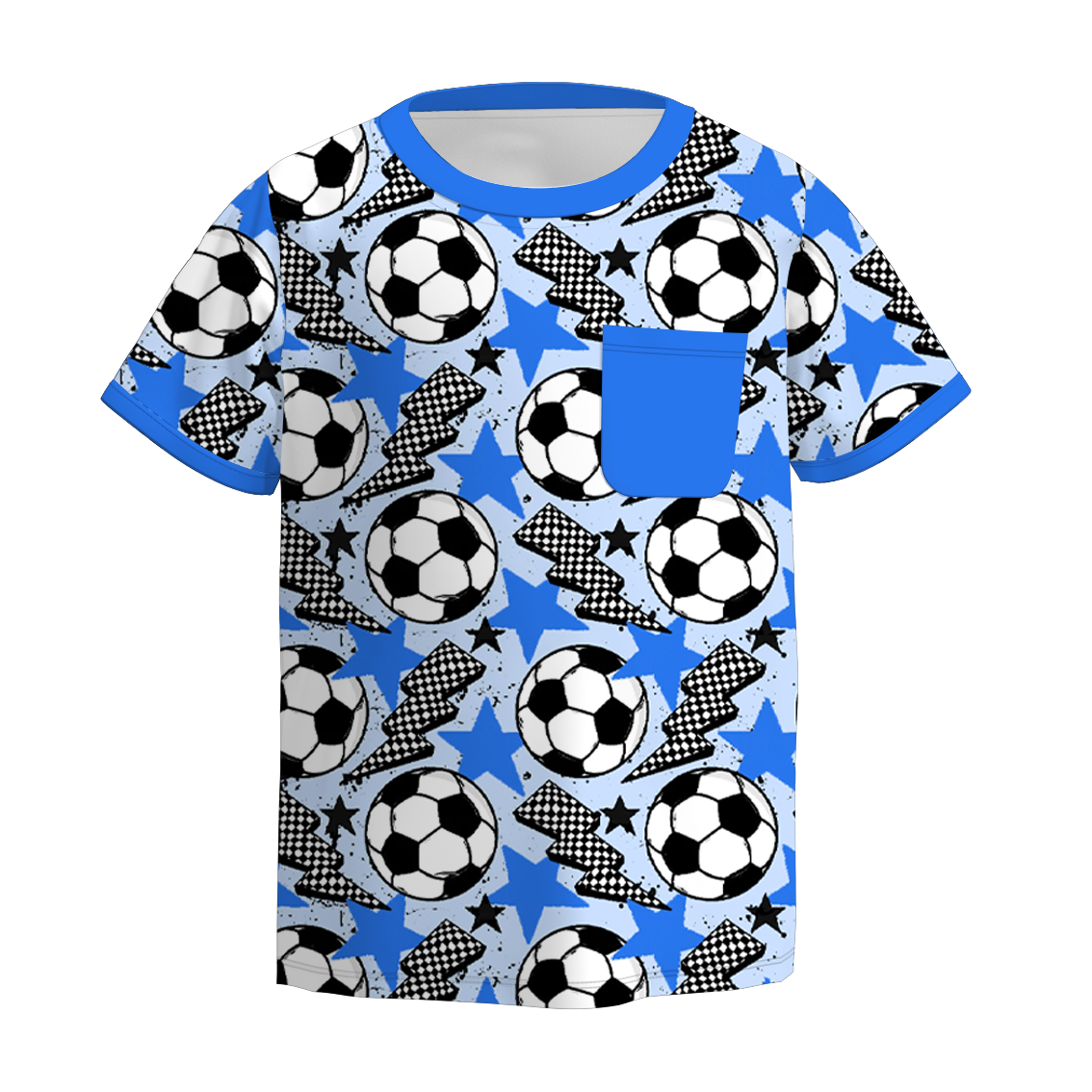 (Pre Order)Boys Spring and Summer Soccer Print Top