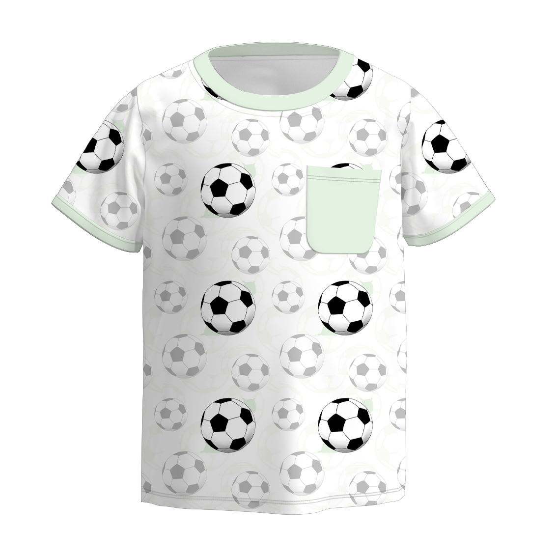 (Pre Order)Boys Spring and Summer Soccer Print Top