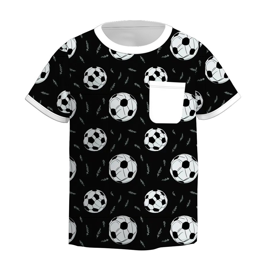 (Pre Order)Boys Spring and Summer Soccer Print Top