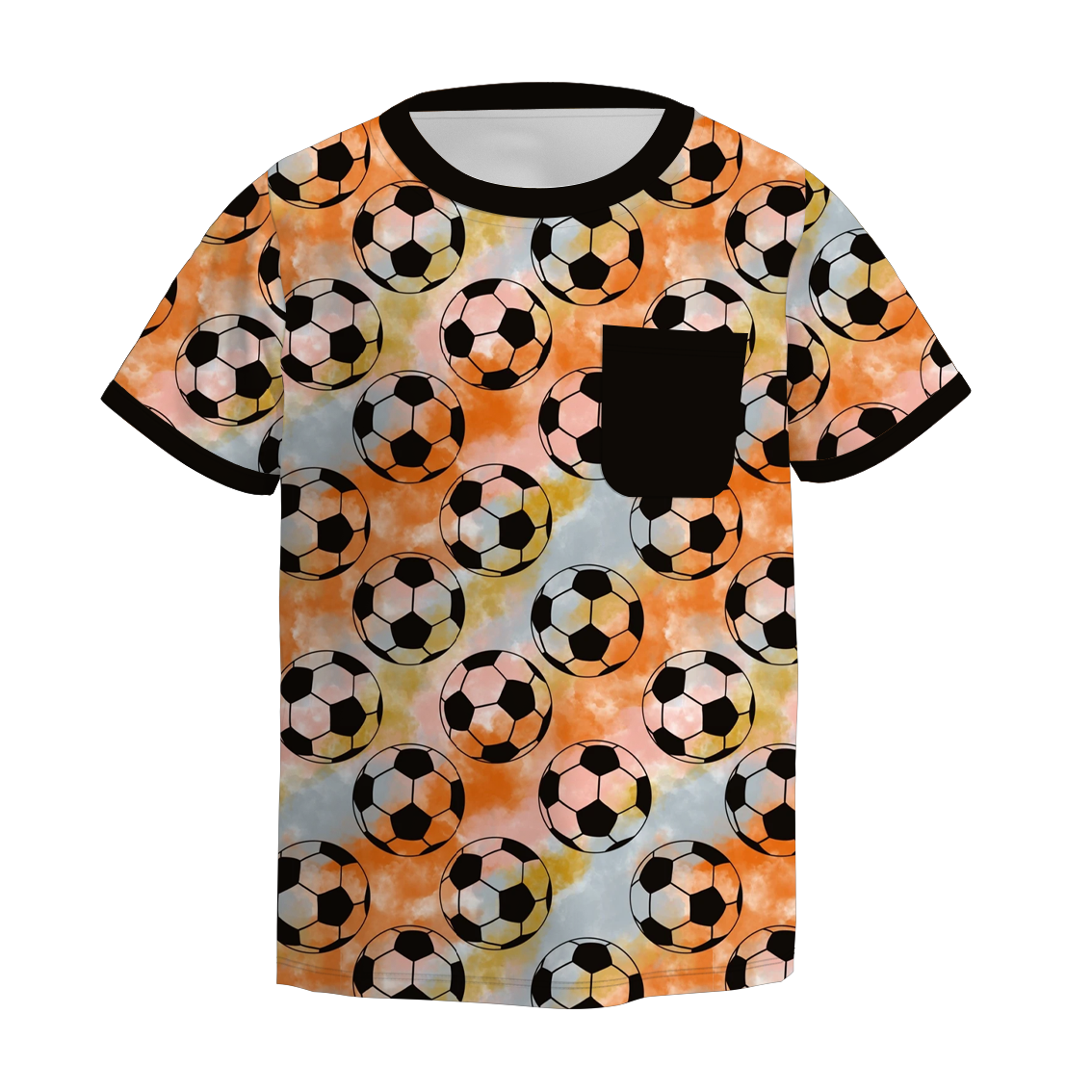 (Pre Order)Boys Spring and Summer Soccer Print Top