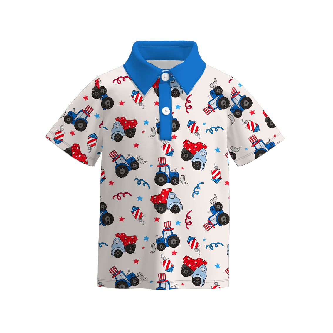 (Pre Order)Boys Patriotic Print Top