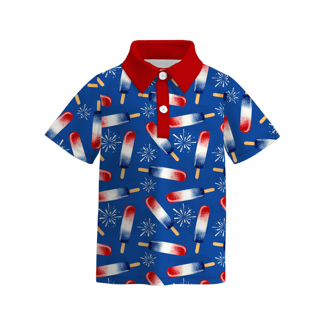 (Pre Order)Boys Patriotic Print Top