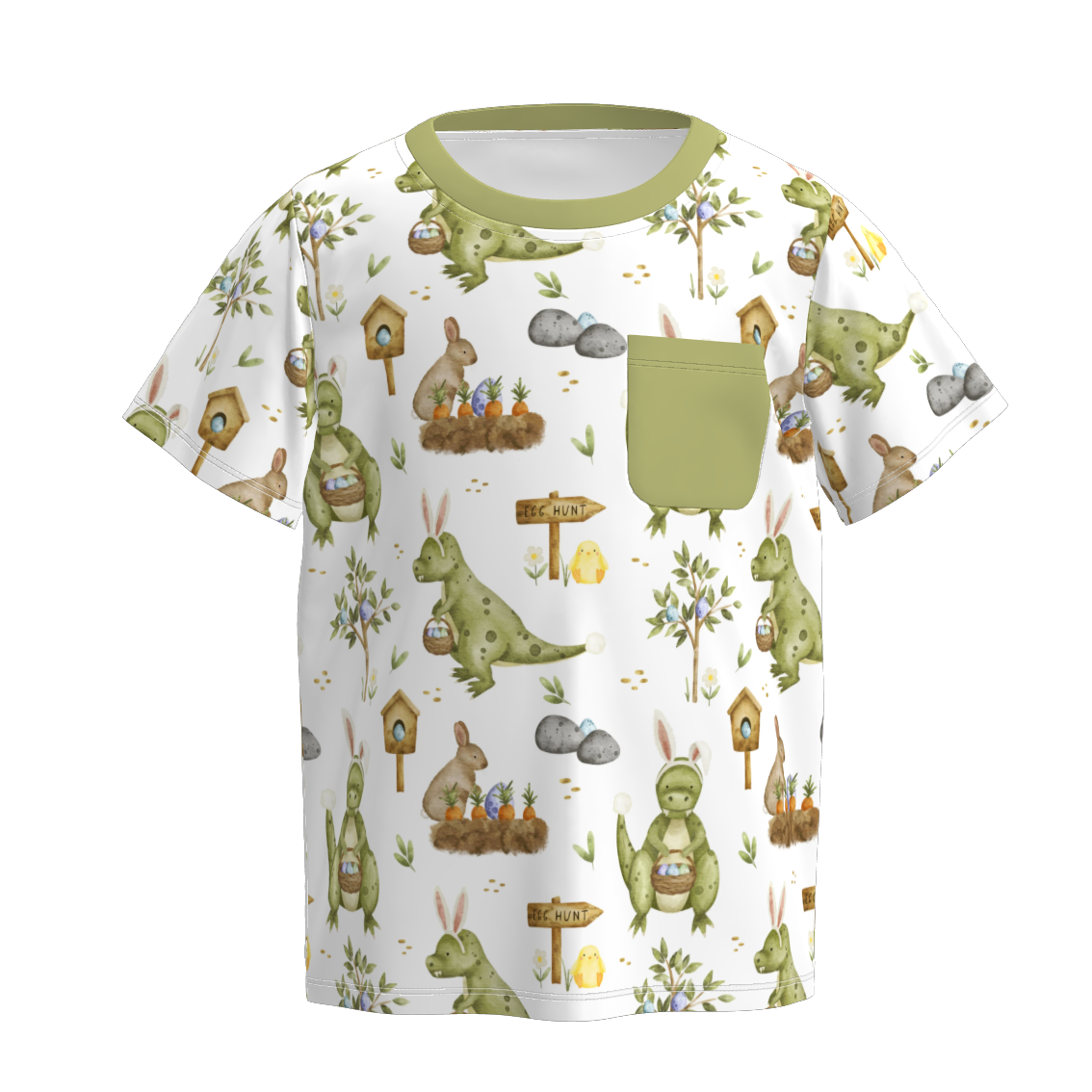 (Pre Order)Boys Easter Bunny&Farm Print Top