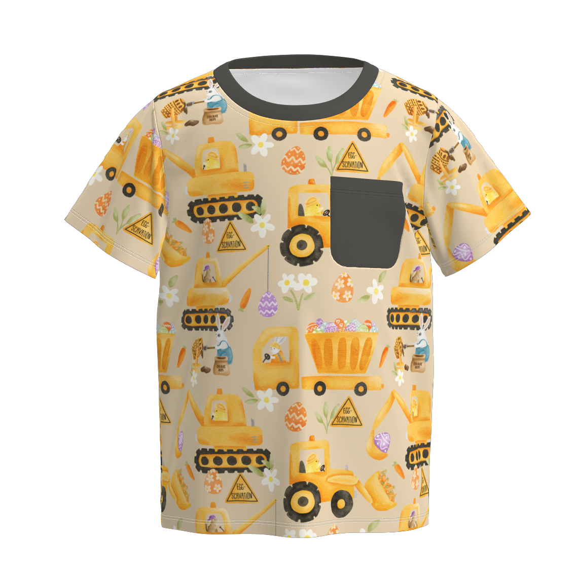 (Pre Order)Boys Easter Bunny&Farm Print Top