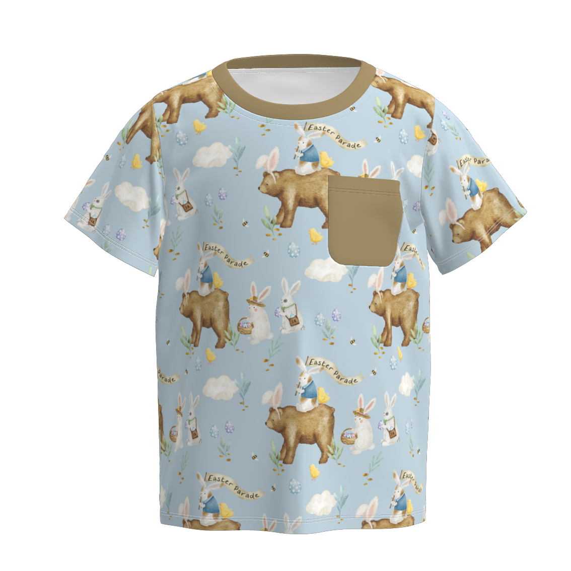 (Pre Order)Boys Easter Bunny&Farm Print Top