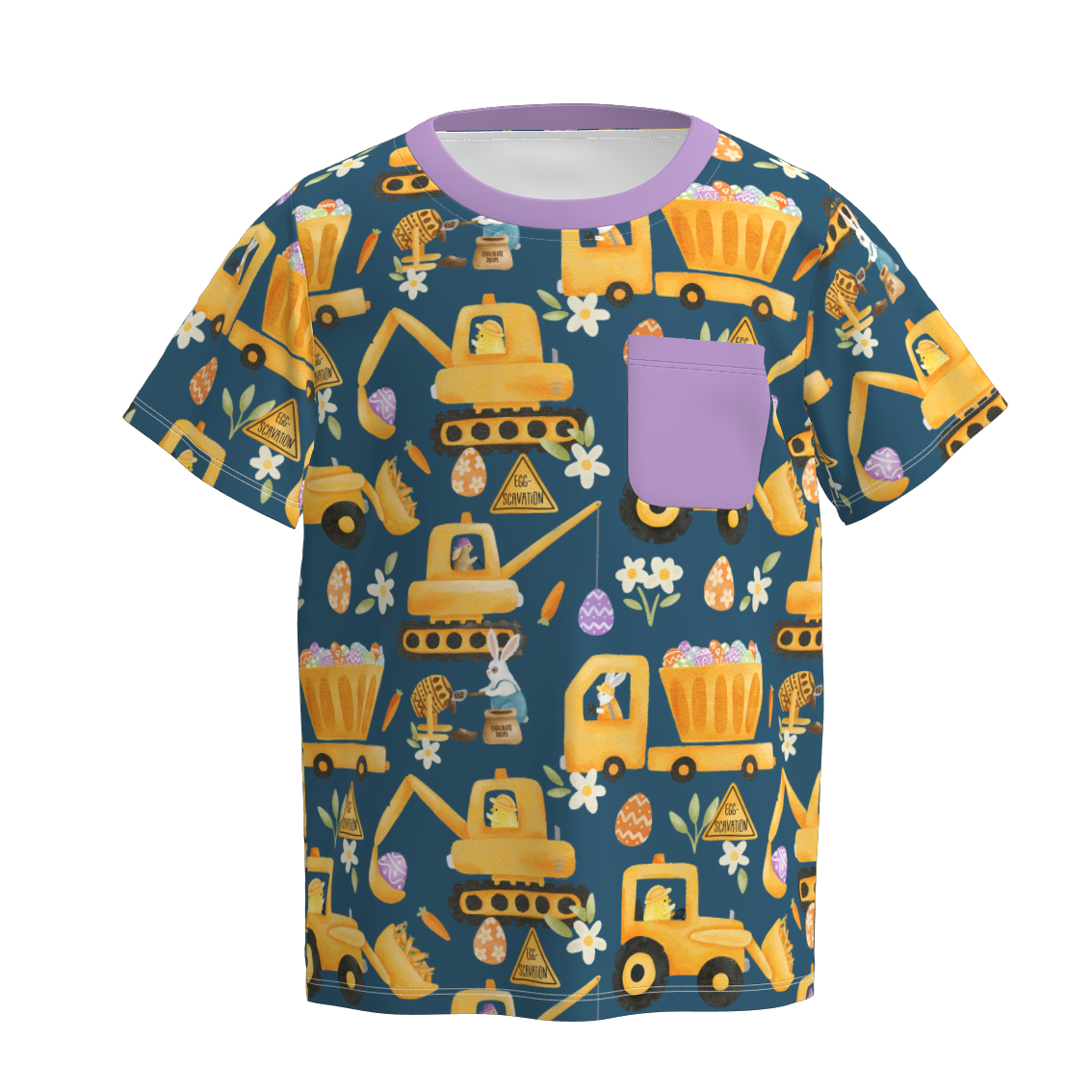 (Pre Order)Boys Easter Bunny&Farm Print Top