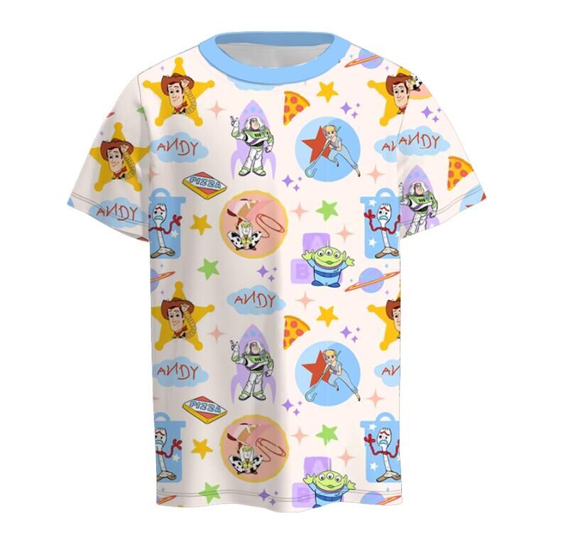 (Pre Order)Family Spring and Summer Cartoon Print Dress&Top