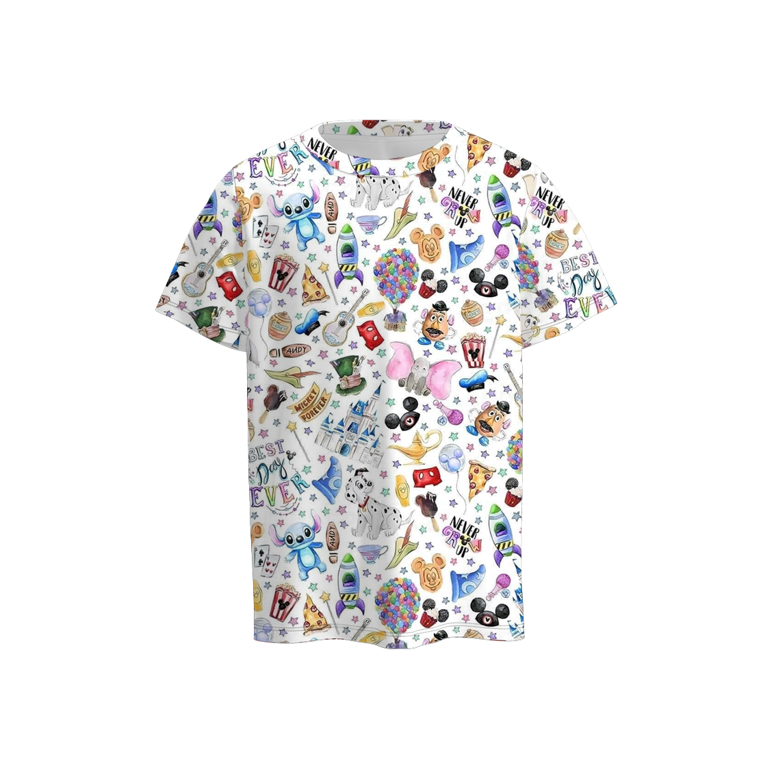 (Pre Order)Family Spring and Summer Cartoon Print Dress&Top