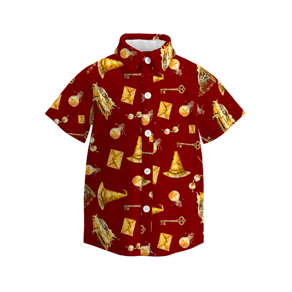 (Pre Order)Boys Spring and Summer Movie Character Print Four-way Stretch Shirt