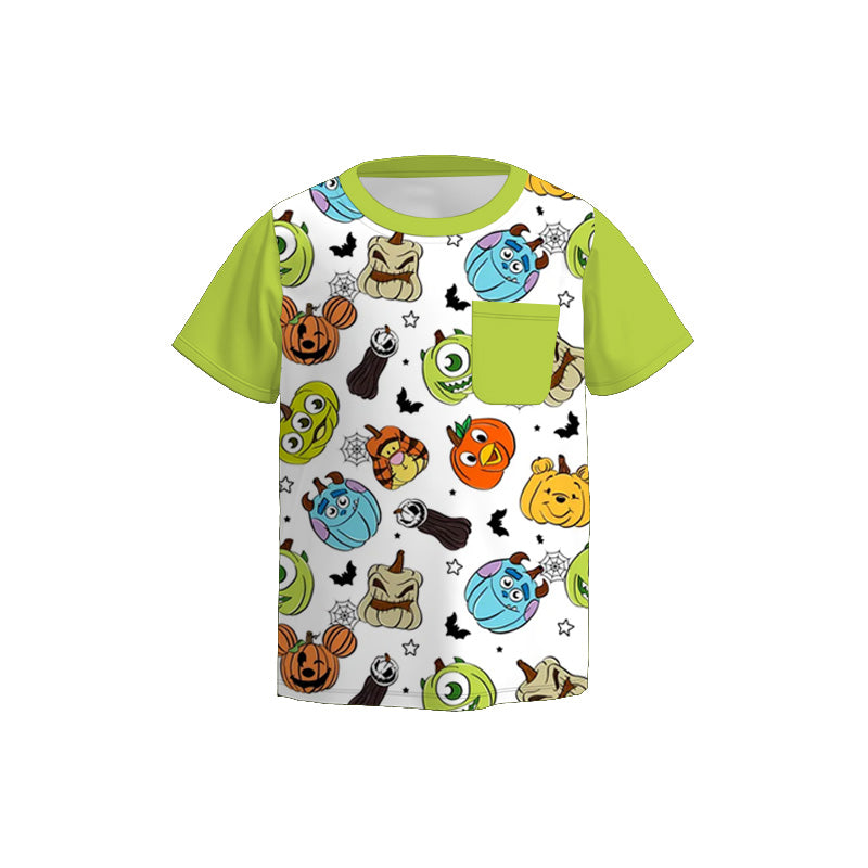 (Pre Order)Family Halloween Pumpkin Print Dress,Top&Romper
