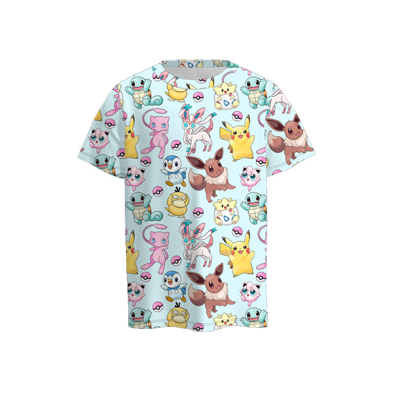(Pre Order)Siblings Summer Cartoon Print Dress,Set&Top