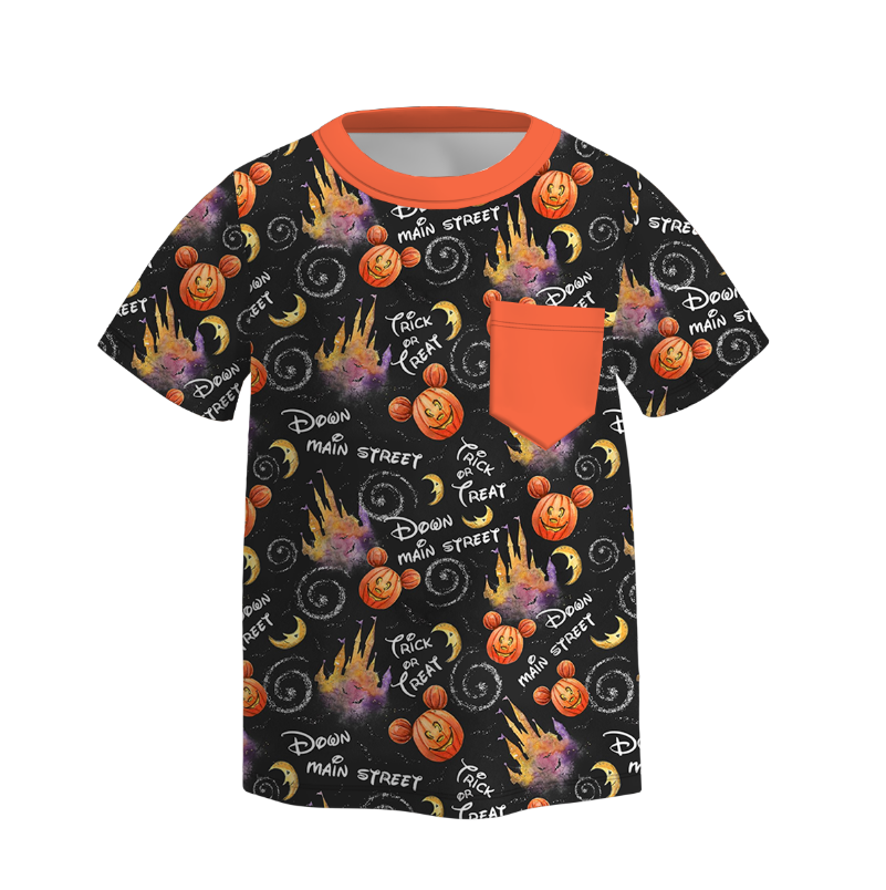 (Pre Order)Family Halloween Cartoon Print Dress,Set&Top