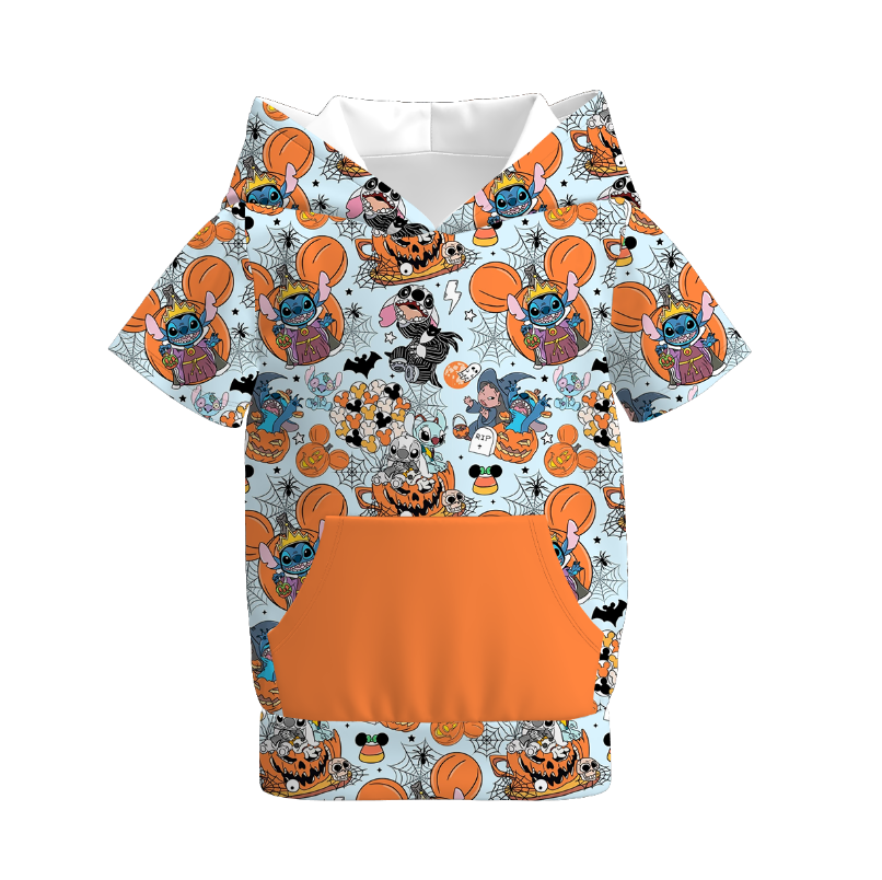 (Pre Order)Boys Halloween Cartoon Print Hoodie