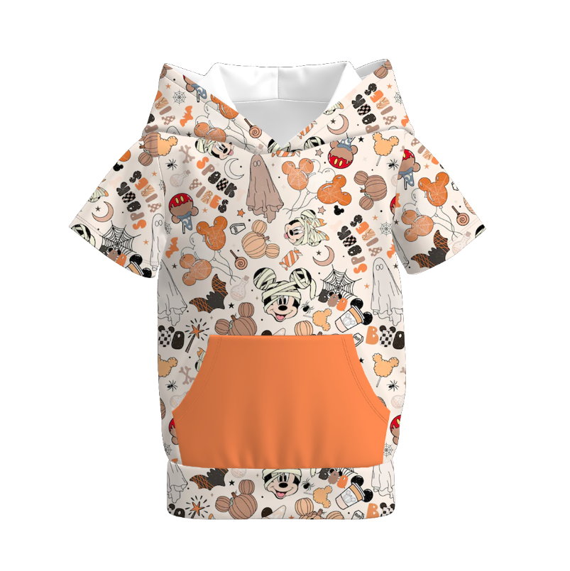 (Pre Order)Boys Halloween Cartoon Print Hoodie