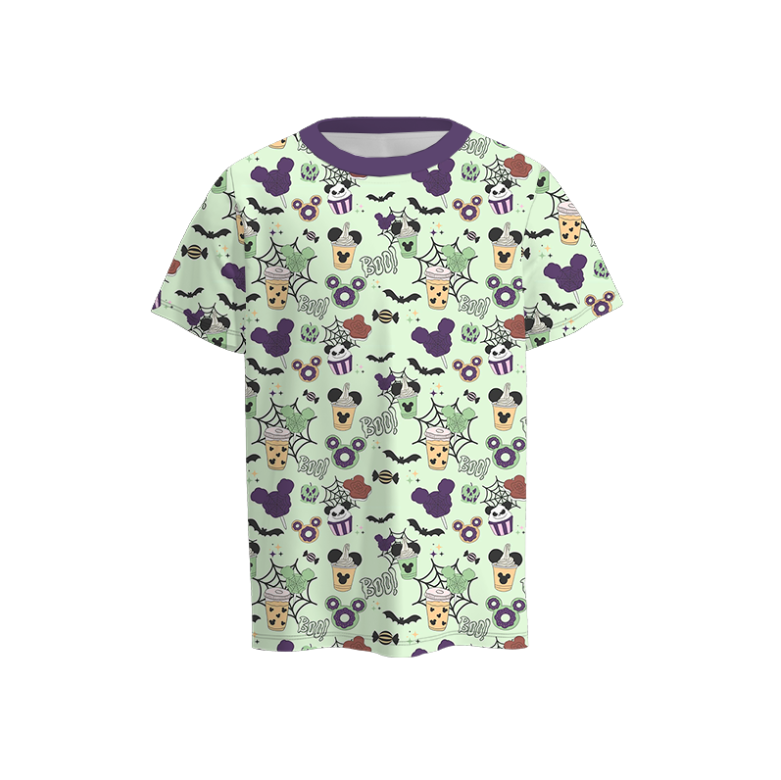 (Pre Order)Boys Halloween Cartoon Print Top