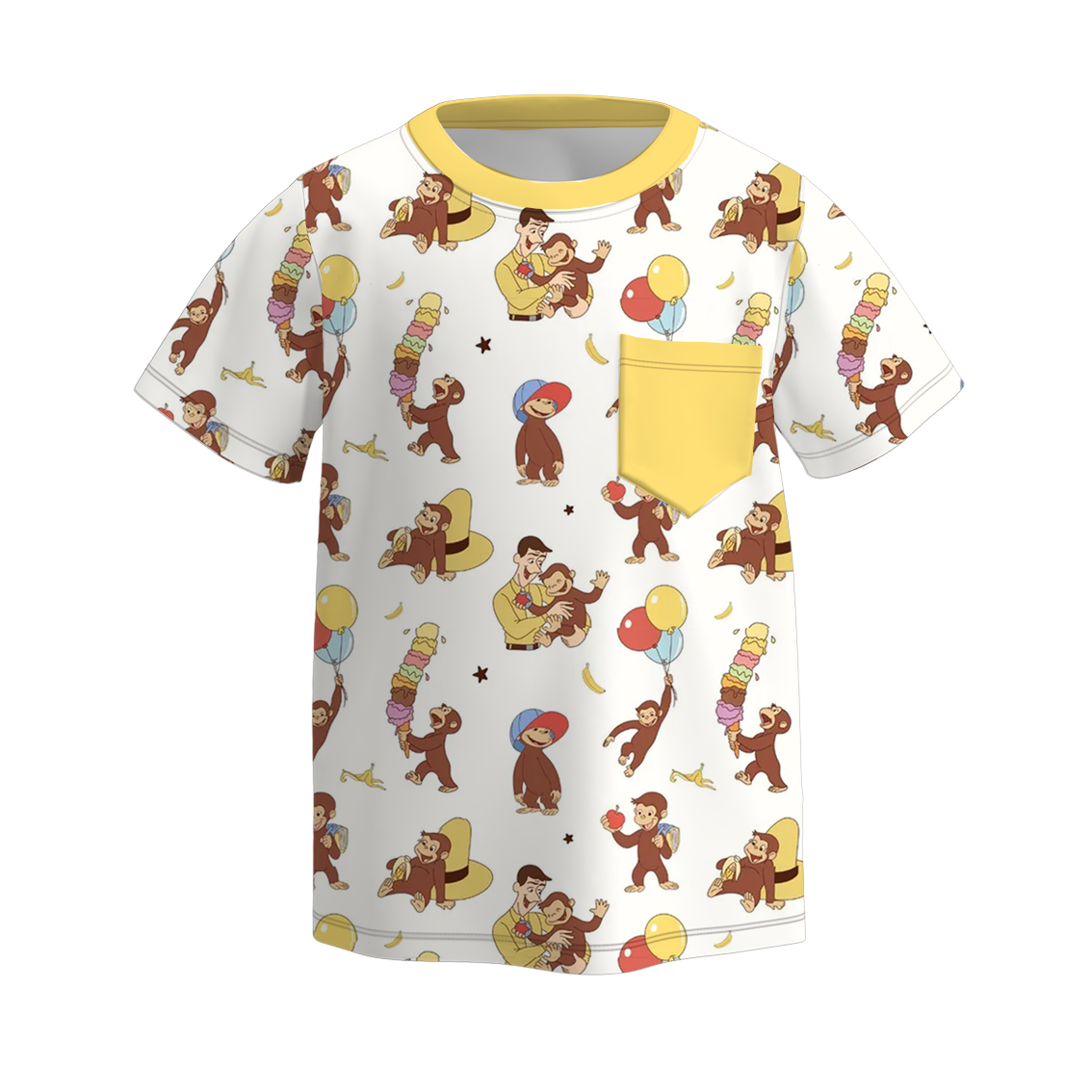 (Pre Order)Boys Spring and Summer Cartoon Print Top&Romper