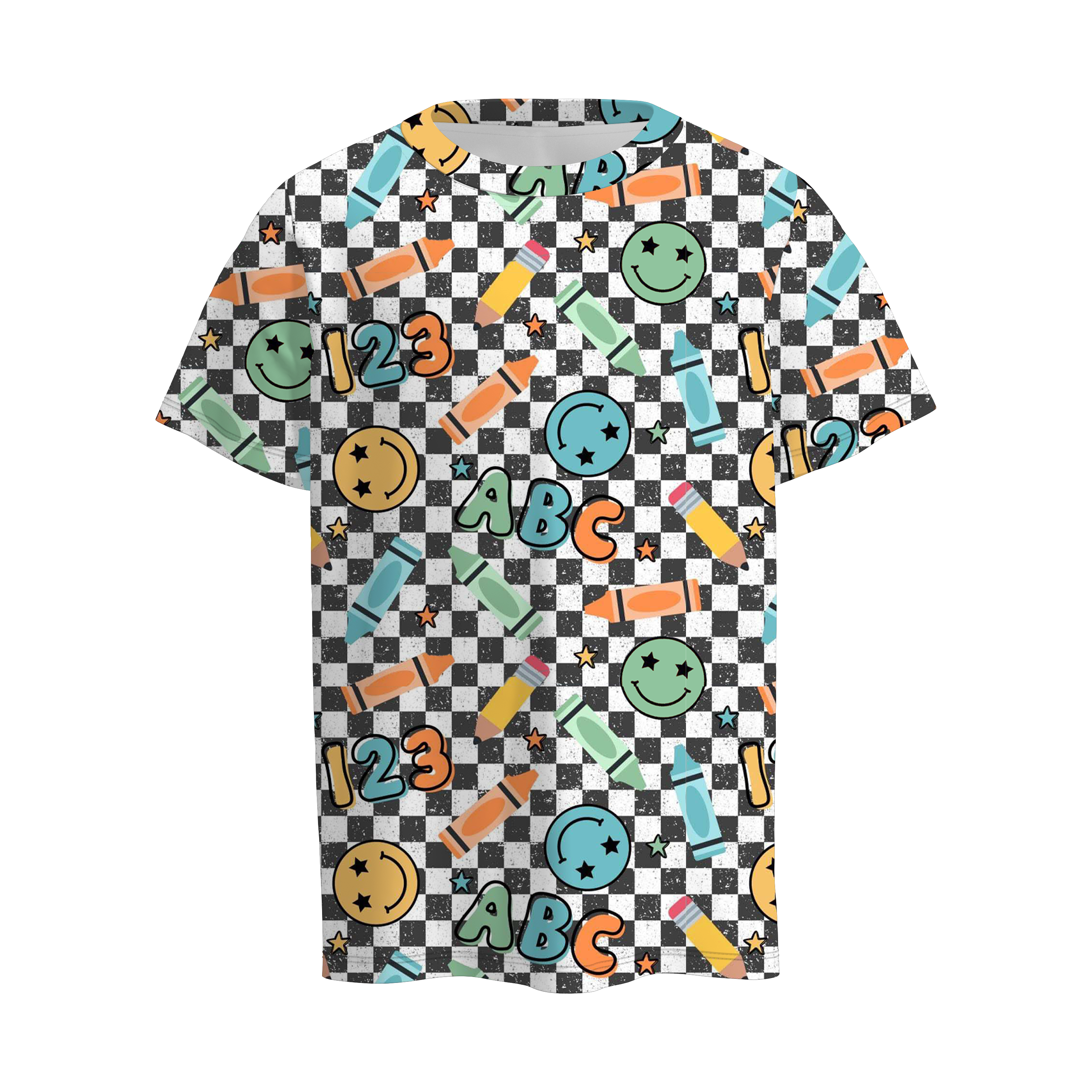 (Pre Order)Boys Summer Back To School Print Top