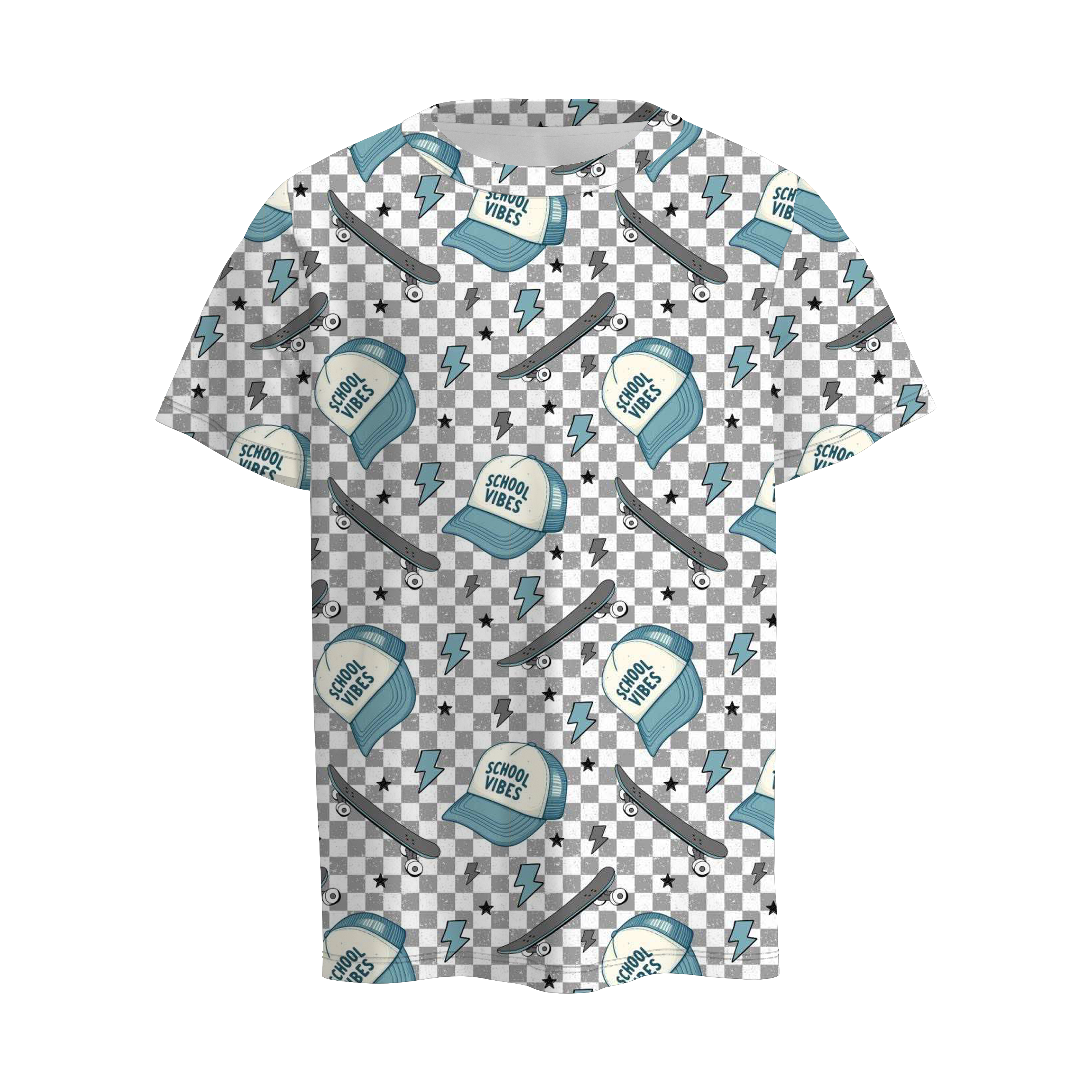 (Pre Order)Boys Summer Back To School Print Top